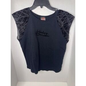 Harley Davidson Lynchburg Virginia Black Sleeveless Top XL